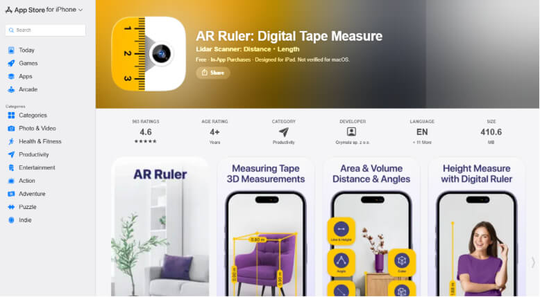 AR Ruler App
